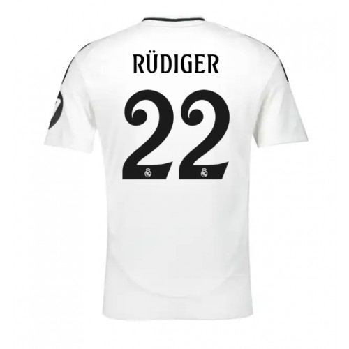 Fotbalové Dres Real Madrid Antonio Rudiger #22 Domácí 2024-25 Krátký Rukáv